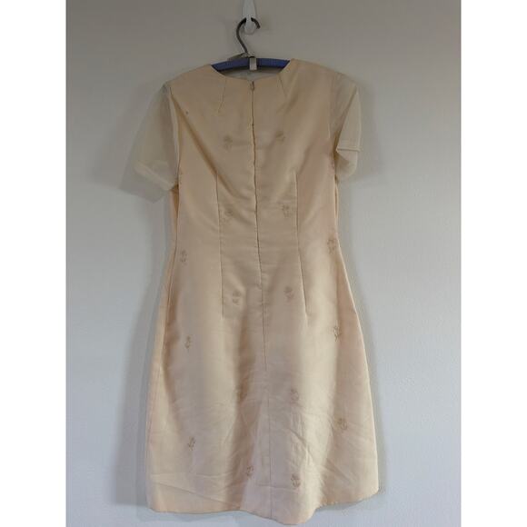 VINTAGE short silk wedding dress - Picture 4 of 8